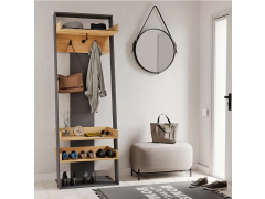 מערכת כניסה דגם אוריון בגוון טבעי בשילוב שחור