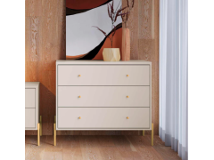 קומודה בגוון אופוייט מט ופרזול זהב דגם אלמוג