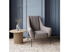 כורסת ישיבה מעוצבת דגם לב בגוון אפור