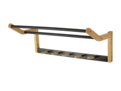 מתלה ווים מבמבוק בשילוב שחור- דגם ROBY