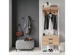 מערכת כניסה דגם רובי בגוון אלון בשילוב לבן