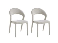 זוג כיסאות מעוצבים לפינת אוכל דגם קלרה בגוון קפוצינו