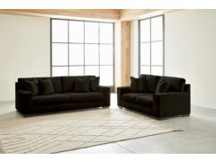 סט ספות 2+3 דגם MILANO בגוון שחור