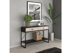קונסולת כניסה מעוצבת דגם לורן בגוון שחור
