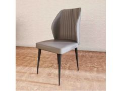 כסא פינת אוכל דמוי עור דגם ונוס גוון אפור