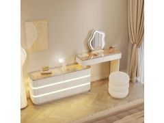 פינת איפור מודרנית בגוון לבן דגם בר