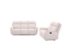 מערכת ישיבה 3+2 מבד עם 4 הדומים נשלפים דגם פיראוס בגוון אופווייט