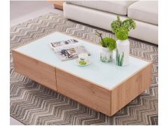 שולחן סלון מעוצב עם 2 מגירות דגם גידי