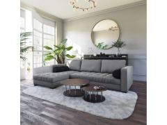 מערכת ישיבה פינתית דגם רום 2.90 Ram Design צבע אפור