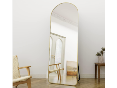 מראת גוף אובלית ענקית 160x50 ס"מ צבע זהב