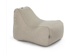 פוף פשתן מעוצב במילוי ספוג GOA צבע צבע חול