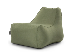 פוף פשתן מעוצב במילוי ספוג GOA צבע ירוק צבא