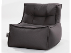 פוף מעוצב במילוי ספוג דגם Florence צבע אפור פחם