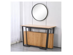 קונסולה מעוצבת נפתחת לפינת אוכל עד ל-3 מטר ברוחב 120 ס"מ דגם קיסר אלון טבעי