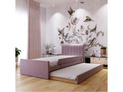 מיטת חבר מרופדת קטיפה דגם סנדי 80*190 גוון סגול