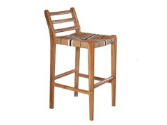 כסא בר עשוי מעץ טיק דגם קשת