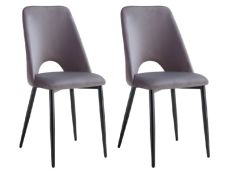 זוג כיסאות דגם בנגקוק בגוון אפור כהה