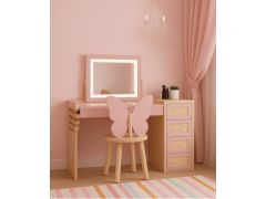 שידת איפור חלומית עם כיסא פרפר ומראה דגם מיה