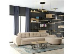 מערכת ישיבה פינתית דגם נועה בגוון שמנת