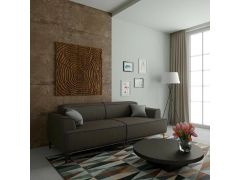 מערכת ישיבה תלת מושבי מפוארת דגם דור בגוון חום כהה