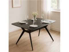 שולחן אוכל מקרמיקה 140/80 ס"מ גוון שיש שחור דגם טוסקנה