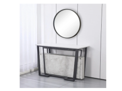 קונסולה מעוצבת נפתחת לפינת אוכל עד ל-3 מטר ברוחב 120 ס"מ דגם קיסר שיש אפור