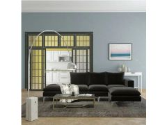 מערכת ישיבה מודולארית מבד קטיפתי עם 2 הדומים דגם אושר בגוון שחור