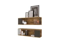 זוג מדפי קיר מעוצבים