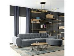 מערכת ישיבה פינתית דגם נועה בגוון אפור