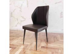 כסא פינת אוכל דמוי עור דגם ונוס גוון שחור
