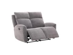 ספה דו מושבית מבד עם 2 הדומים נשלפים דגם פיראוס בגוון אפור