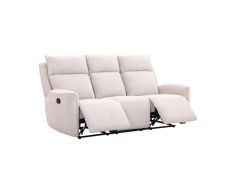 ספה תלת מושבית מבד עם 2 הדומים נשלפים דגם פיראוס בגוון אופווייט