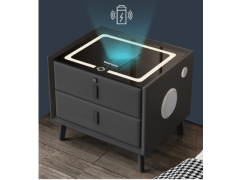 שידה חכמה עם 2 מגירות צבע אפור כהה