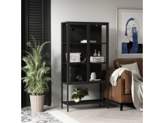 ויטרינה מעוצבת בגוון שחור דגם Palermo