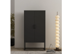 ויטרינה מעוצבת עם דלתות אטומות בגוון שחור דגם Noir