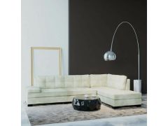 מערכת ישיבה פינתית מבד סוואנה דגם גיא בגוון שמנת