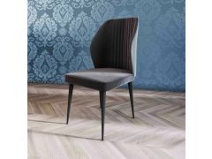 כסא פינת אוכל מרופד קטיפה דגם ונוס גוון שחור