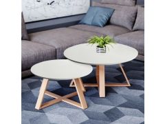 זוג שולחנות לסלון דגם יופיטר שלג