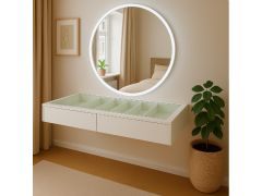 קונסולה מרחפת בעיצוב מודרני עם חלוקה פנימית ברוחב 1 מטר