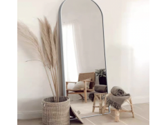 מראת גוף חצי אובלית ענקית 180X80 ס״מ לבן