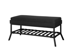 ספסל כניסה משולב מדף נעליים דגם Italy - שחור