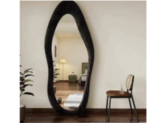 מראת גוף אמורפית ענקית 160X50 מסגרת קטיפה- שחור