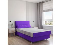 מיטת נוער 1.2 חשמלית מפנקת עם ארגז מצעים דגם ברי בגוון סגול