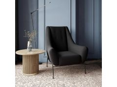 כורסת ישיבה מעוצבת דגם לב בגוון שחור