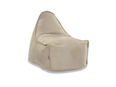 פוף מעוצב במילוי ספוג Cloud דגם Sierra צבע זמש בז'