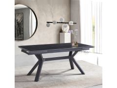 שולחן אוכל קרמיקה נפתח 180-260 ס"מ דגם סינדי 180