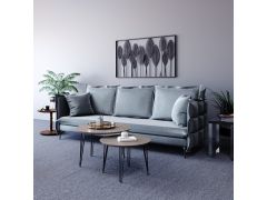 ספה תלת מושבית אורך 3 מטר דגם לגונה גוון אפור