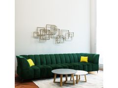 ספה מבד קטיפה אורך 240 ס"מ דגם ריביירה גוון ירוק